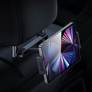 Baseus JoyRide Pro uchwyt samochodowy do telefonu/tabletu na zagłówek czarny - Uchwyty samochodowe do telefonów - miniaturka - grafika 9