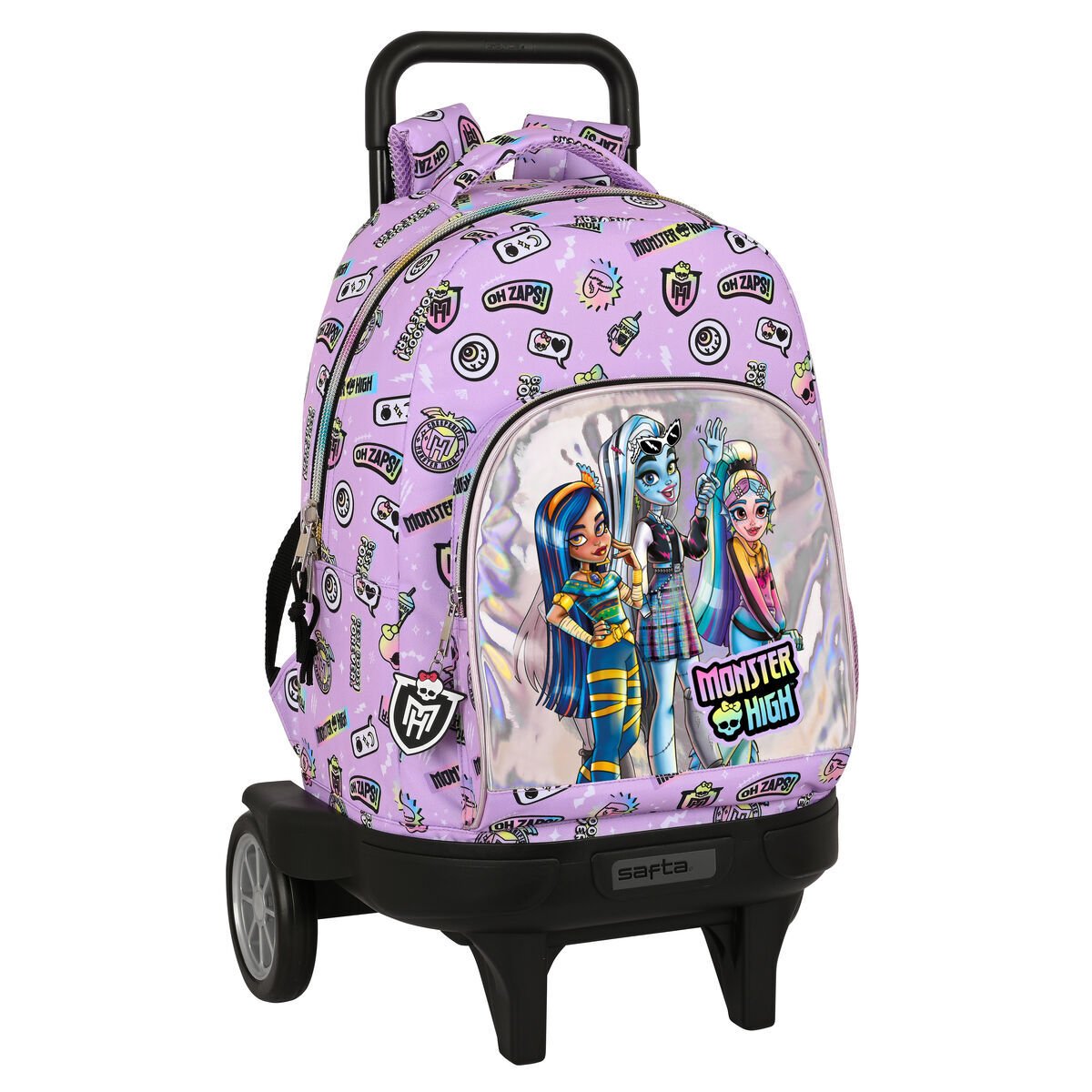 Plecak szkolny na kółkach Monster High Best boos fioletowy 33 X 45 X 22 cm