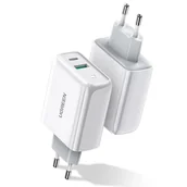 Ładowarki do telefonów - Ugreen szybka ładowarka sieciowa USB Typ C / USB 36 W Quick Charge 4.0 Power Delivery biały (60468 CD170) - miniaturka - grafika 1