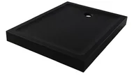 Brodziki prysznicowe - New Trendy B-0567 Brodzik MILD STONE akrylowy prostokątny 110x70x11,5 czarny - miniaturka - grafika 1