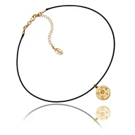 Naszyjniki - Choker z zawieszką kwiat hawajski pozłacany - miniaturka - grafika 1