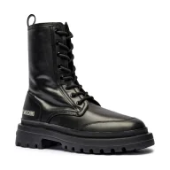 Kozaki damskie - Love Moschino Skórzane botki - miniaturka - grafika 1