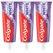 Pasty do zębów - Colgate Advanced White Purple White wybielająca pasta do zębów 3x75 szt. - miniaturka - grafika 1