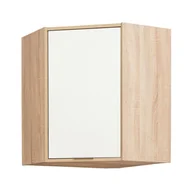 Szafki kuchenne - Szafka wisząca narożna, Vanessa, 60x30x72 cm, biel, dąb sonoma, połysk - miniaturka - grafika 1