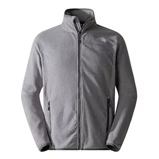 Bluzy sportowe męskie - Bluza The North Face 100 Glacier Full-Zip Fleece 0A855XDYY1 - szare - grafika 1