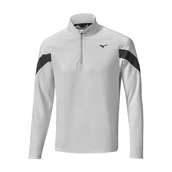 Golf - Męska bluza golfowa Mizuno Breath Thermo Drop 1/4 Zip grey - miniaturka - grafika 1
