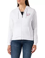 Bluzy damskie - FILA Damska bluza z kapturem Strevi Graphic Logo Hooded Sweat, Bright White, L - miniaturka - grafika 1