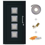 Akcesoria do drzwi - VidaXL Drzwi wejściowe zewnętrzne, antracytowe, 108 x 200 cm - miniaturka - grafika 1