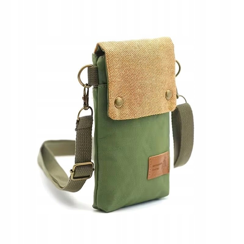 WYTRZYMAŁA TORBA NA RAMIĘ Z PŁÓTNA, ETUI NA TELEFON, DOKUMENTY - PŁÓTNO
