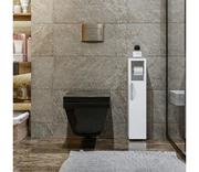 Szafki łazienkowe - Szafka z uchwytem na papier toaletowy STAR 65x15 cm biała - miniaturka - grafika 1