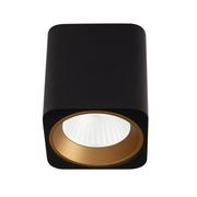 Lampy sufitowe - Natynkowy spot Tub Maxlight LED 7W 3000K cube z pierścieniem czarny - miniaturka - grafika 1