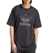 Koszulki męskie - Koszulka adidas Originals Adicolor Outline Trefoil IU2347 - czarna - miniaturka - grafika 1