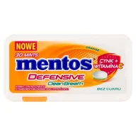 Cukierki - Mentos Defensive CleanBreath Orange Odświeżające pastylki bez cukru 21 g - miniaturka - grafika 1