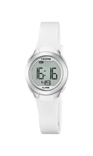 Calypso Zegarek cyfrowy unisex z cyfrowym wyświetlaczem LCD i białym plastikowym paskiem K5677/1 - Moda i Uroda OUTLET - miniaturka - grafika 1
