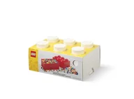 Pojemniki na zabawki - LEGO Classic 40000804 Pojemnik klocek LEGO Brick 6 - Biały - miniaturka - grafika 1