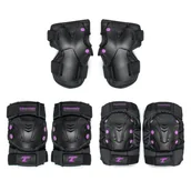 Ochraniacze - Zestaw ochraniaczy Tempish Taky 102000070 Czarny - miniaturka - grafika 1