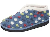 Kapcie damskie - Manitu Damskie kapcie domowe, niebieski, 37 eu - miniaturka - grafika 1