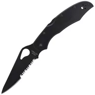 Noże - Spyderco Byrd Cara Cara 2 Black Half Serrated - miniaturka - grafika 1