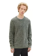 Swetry męskie - TOM TAILOR Denim sweter męski, 32777 - Green Fancy Mouline, L - miniaturka - grafika 1