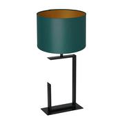 Lampy stojące - Luminex H 520 Black 3419 Lampa stołowa lampka 1x60W E27 czarny/zielony/złoty - miniaturka - grafika 1