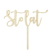 Urodziny dla dorosłych - PartyDeco Dekoracja na tort "Sto Lat" 15 cm KPT52-100 - miniaturka - grafika 1