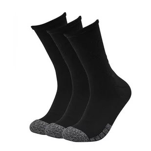 Under Armour, Skarpety męskie, 3-pack, Heatgera Crew 1346751 001, czarny, rozmiar 36/42 - Skarpetki damskie - miniaturka - grafika 1
