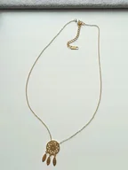 Naszyjniki - celebrytka naszyjnik łapacz snów złota 45 cm STAL - miniaturka - grafika 1