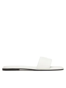 Calvin Klein Klapki Flat Slide - He HW0HW02378 Biały - Klapki i japonki damskie - miniaturka - grafika 1