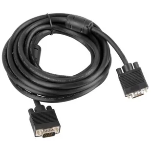 LANBERG LANBERG Kabel VGA Ferryt 5M M/M Ekran czarny (CA-VGAC-10CC-0050-B) - Kable komputerowe i do monitorów - miniaturka - grafika 1