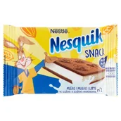 Desery dla dzieci - Nestlé Nesquik Snack Biszkopt z kremowym nadzieniem mlecznym 26 g - miniaturka - grafika 1