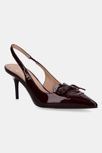 Love Moschino szpilki skórzane kolor bordowy JA10517G0NIH0556 - Czółenka - miniaturka - grafika 1