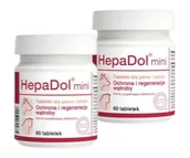 Suplementy i witaminy dla psów - HepaDol Mini 2x60 tabletek - miniaturka - grafika 1