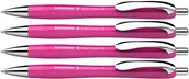 Długopisy - Schneider 132554 Slider Rave XB długopis (limitowana edycja specjalna w kolorze power pink), 4 sztuki, kolor wkładu: niebieski - miniaturka - grafika 1
