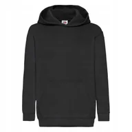 Bluzy dla dziewczynek - Bluza Dziecięca Z Kapturem Hooded Sweat Czarny r. 5-6(116) - miniaturka - grafika 1