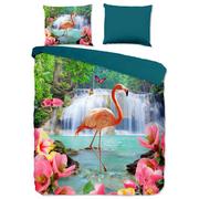 Pościel - Muller Textiles Pure Komplet pościeli FLAMINGO, 140 x 200/220 cm 30066.99.01 - miniaturka - grafika 1