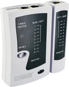 Narzędzia sieciowe - Schwaiger NWM1 531 tester kabli sieciowych Czarny, Biały - miniaturka - grafika 1