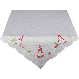 Obrus świąteczny Krasnale szary, 40 x 140 cm - Pozostałe akcesoria świąteczne - miniaturka - grafika 1