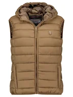 Kamizelki damskie - Geographical Norway Kamizelka pikowana "Vatikotal" w kolorze szarobrązowym - miniaturka - grafika 1