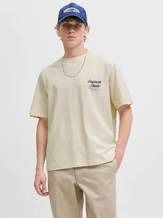 Jack & Jones Koszulka "Jormorrebro" w kolorze beżowym - Koszulki męskie - miniaturka - grafika 1