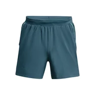Spodenki męskie - Męskie Spodenki UNDER ARMOUR UA LAUNCH 5'' SHORT 1361492-414 – Niebieski - miniaturka - grafika 1