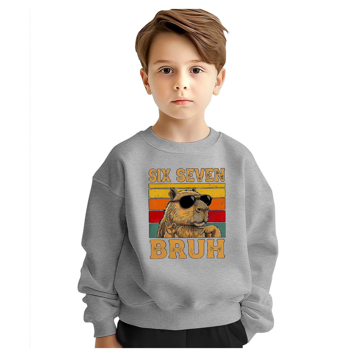 BLUZA DZIECIĘCA 67 SIX SEVEN VIRAL CAPYBARA 110-116 DLA CHŁOPCA DZIEWCZYNKI