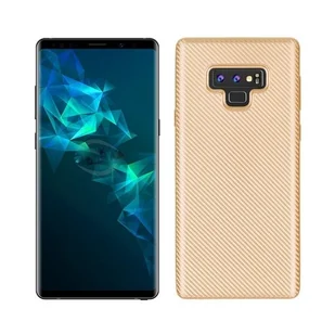 NoName Etui Carbon Fiber Samsung Note 9 N960 złoty/gold - Etui i futerały do telefonów - miniaturka - grafika 1