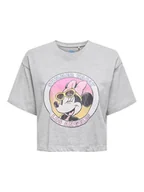 Koszulki i topy damskie - ONLY T-Shirt Mickey Minnie 15348126 Szary Regular Fit - miniaturka - grafika 1