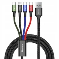 Kable USB - Kabel przewód USB 4w1 - 2x USB-C, Lightning, micro USB 120cm Baseus Rapid - miniaturka - grafika 1