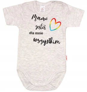 BODY NAPIS nadruk MAMO JESTEŚ r 62 KLEKLE - Body dla niemowląt - miniaturka - grafika 1