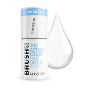 Utwardzacze do paznokci - BrushUp! The Actual Color Coat On Top Uvled nabłyszczający top hybrydowy Glassed In 5 g - miniaturka - grafika 1
