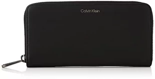 Calvin Klein Męskie portfele zwięzłe z długim zamkiem błyskawicznym, czarny Ck Black, OS, Ck czarny, Rozmiar Uniwersalny - Portfele - miniaturka - grafika 1