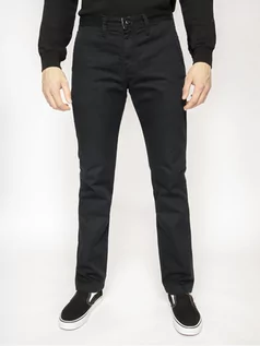 Spodnie męskie - Vans Spodnie materiałowe Authentic VN0A3143BLK1 Czarny Modern Fit - grafika 1
