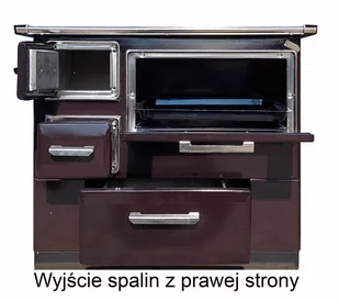 Kuchnia węglowa, angielka z piekarnikiem 7kW na drewno i węgiel, bez płaszcza wodnego (wylot spalin: prawy, kolor: brązowy) + Nóżki zestaw do 4 szt do kuchni 50080392 - Kuchnie węglowe - miniaturka - grafika 4