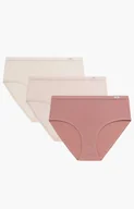 Majtki damskie - 3-pack figi damskie Classic 3CLP-004-ECRC/BEZ/PUD, Kolor ecru-różowy, Rozmiar L, ATLANTIC - Primodo.com - miniaturka - grafika 1
